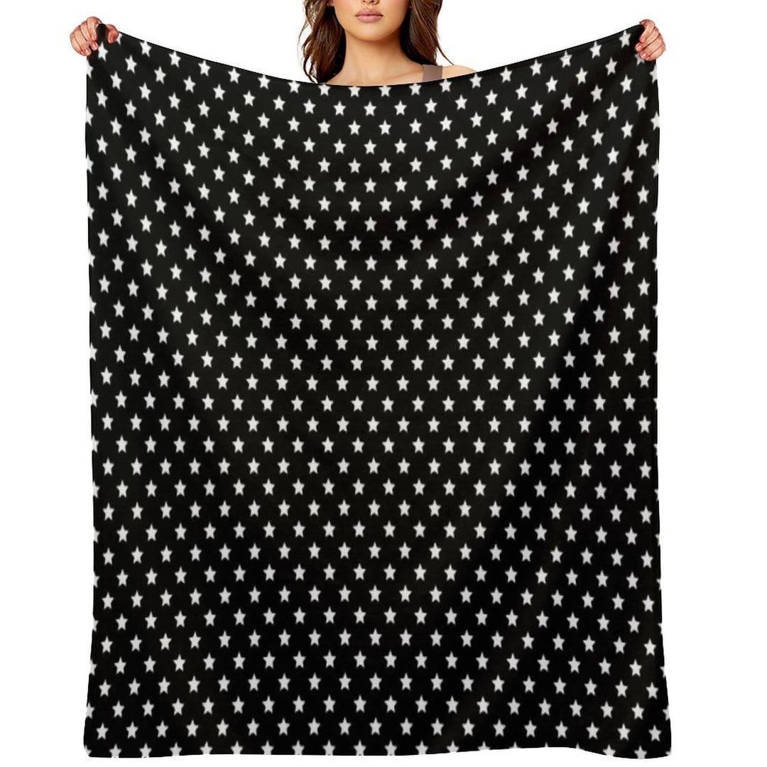 Black Star Pattern Eco-conscious Throw Blanket