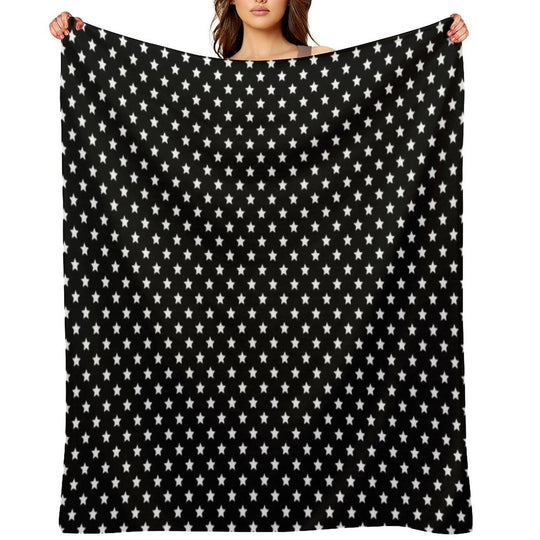 Black Star Pattern Eco-conscious Throw Blanket