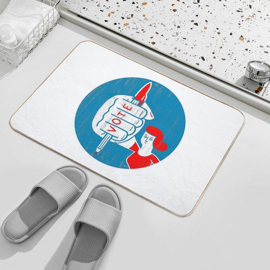 Rise Up And Vote  Easy Maintenance Bath Mat
