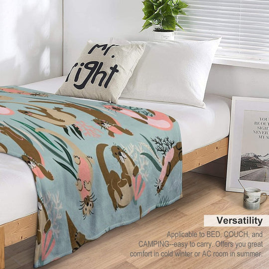 Otter Collection - Mint Palette Gift-ready Throw Blanket