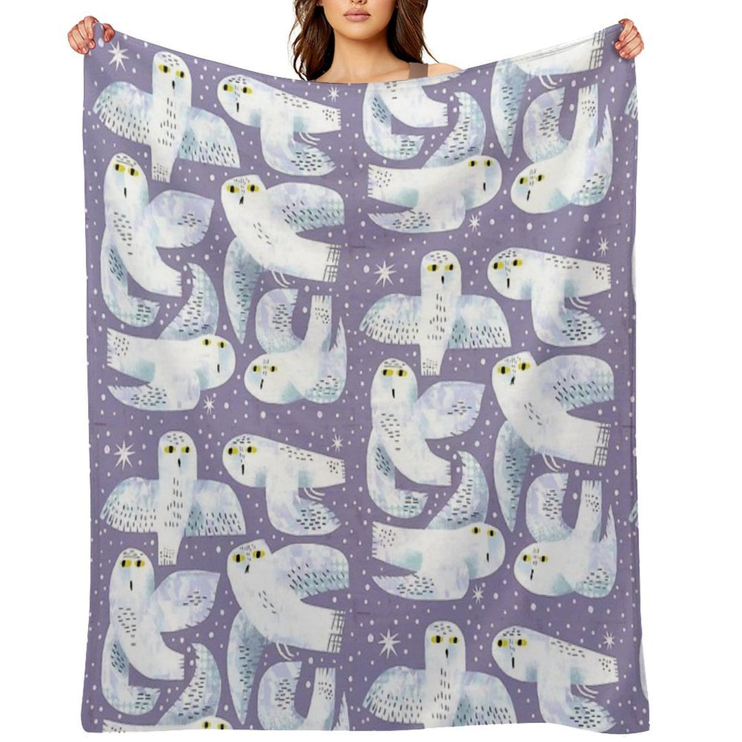 Snowy Owls Gift-ready Throw Blanket