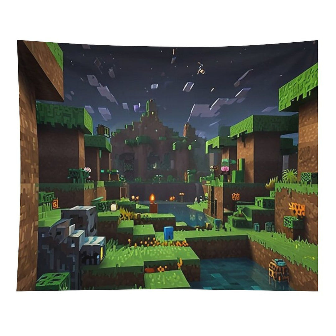 Minecraft Night Tapestry