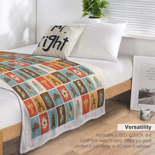 The Lovecraftian Squares Lightweight Throw Blanket