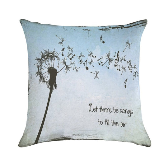 Song Lyrics - Ripple - Art Soft Hidden Zipper Throw Pillow
