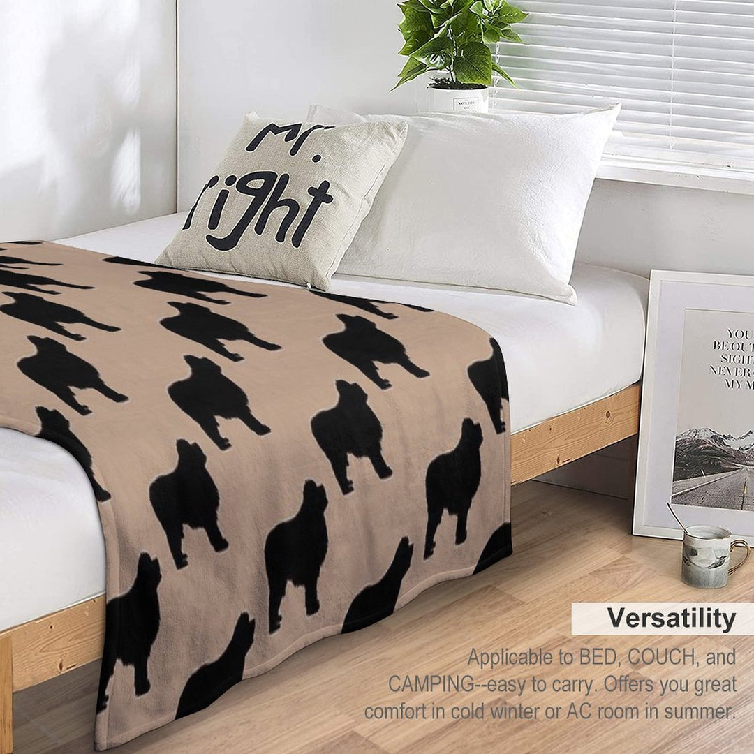 Newfie Love Is Big Love Versatility Throw Blanket