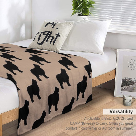 Newfie Love Is Big Love Versatility Throw Blanket