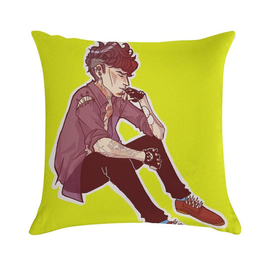 Punk!Lock Soft Fade-Resistant Throw Pillow