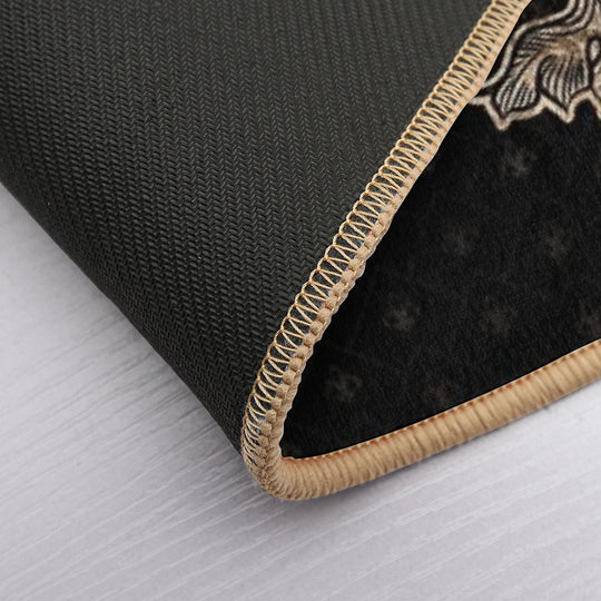 Fleur-de-lis - Black And Gold  Rapid-Drying Bath Mat