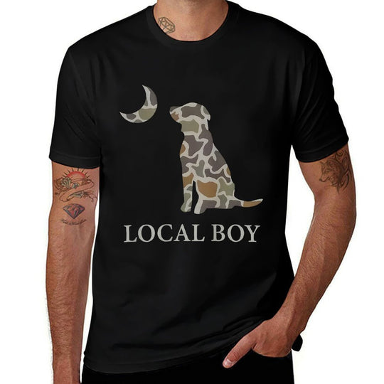 Camo Southern Local Boy Duck Hunting Black Lab Outdoor Men  Quick-drying T-Shirt