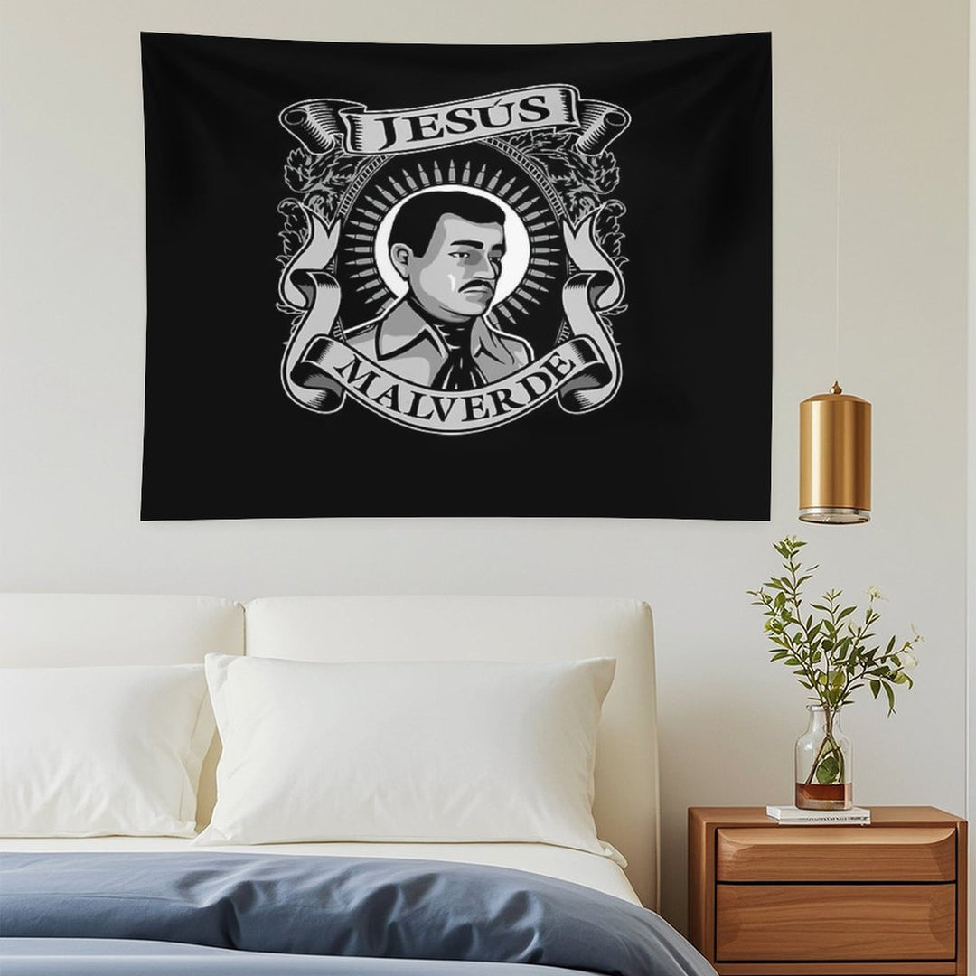 Jesus Malverde Mexican Hero Angel Of The Poor Tapestry