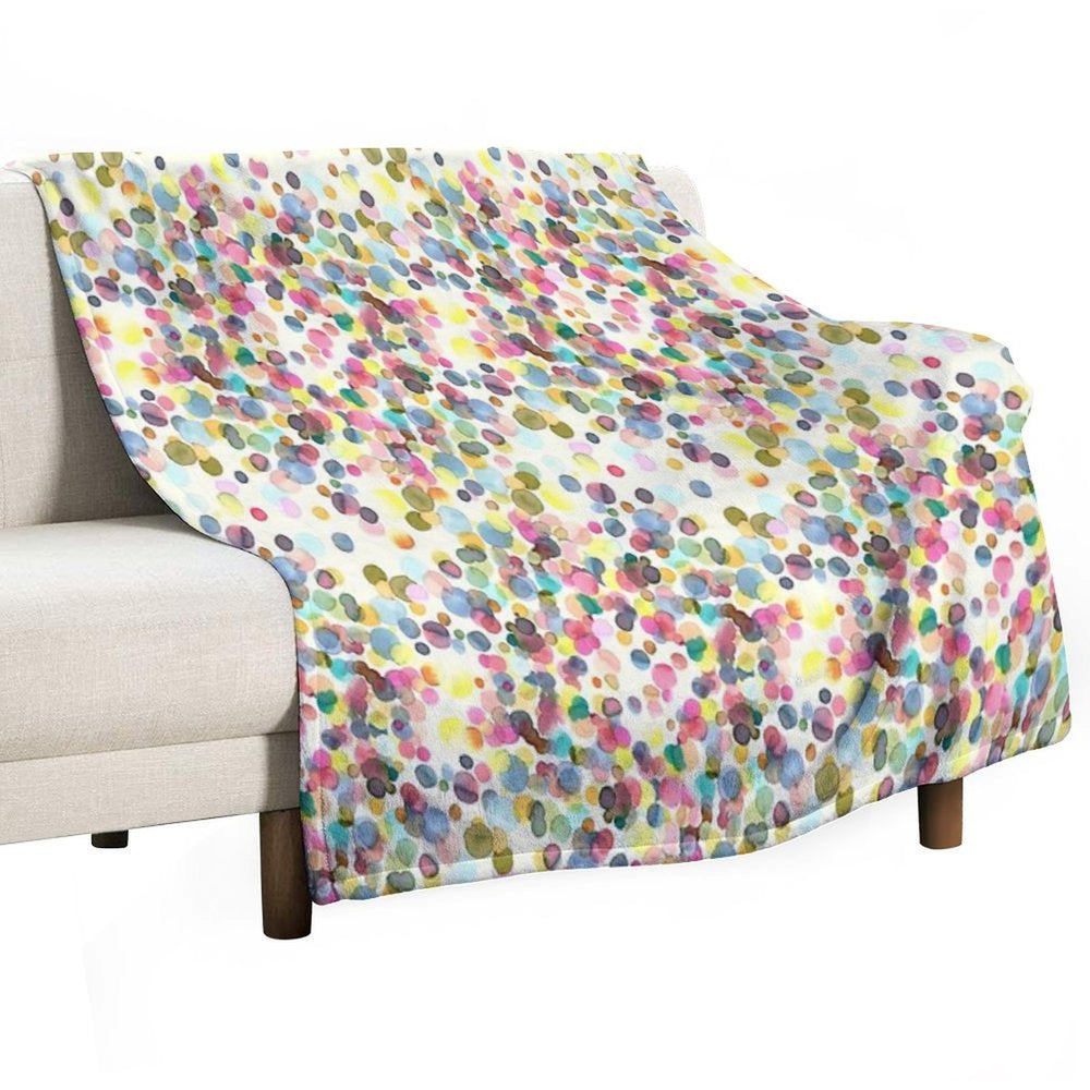 Color Drops Sustainable Throw Blanket