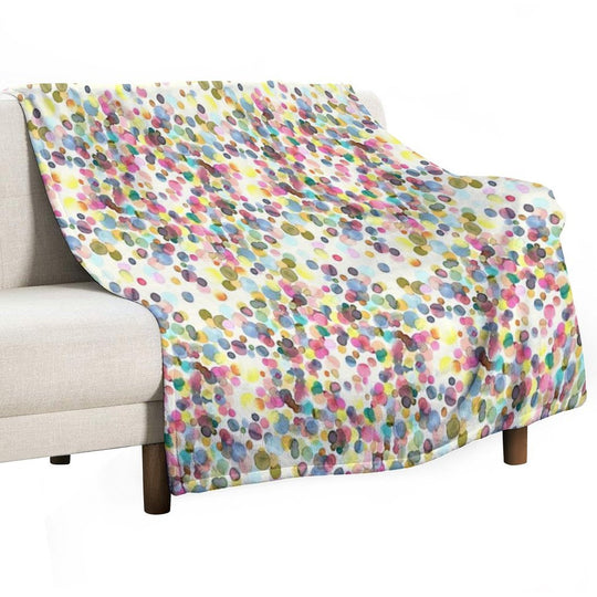 Color Drops Sustainable Throw Blanket