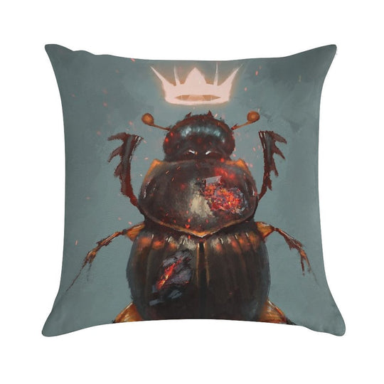 King Beetle Soft Shrink-Resistant Throw Pillow
