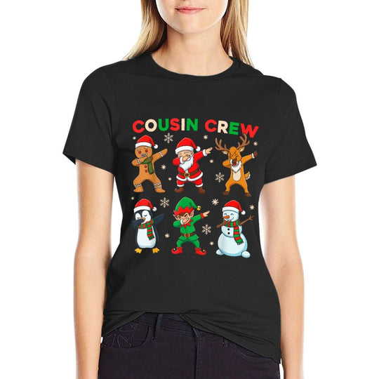 Cousin Crew Dabbing Santa Elf Friends Christmas Funny Dab  Quick-drying T-Shirt