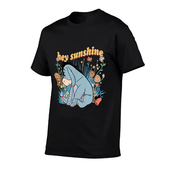 Winnie The Pooh - Hey Sunshine Eeyore  Rolled Sleeves T-Shirt