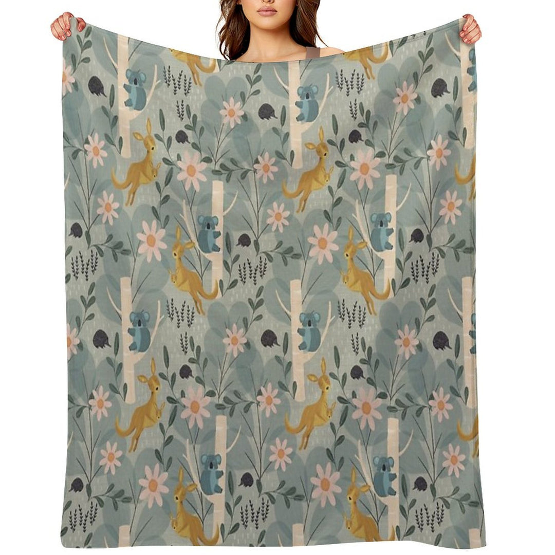 Aussie Animals Velvety-soft Throw Blanket