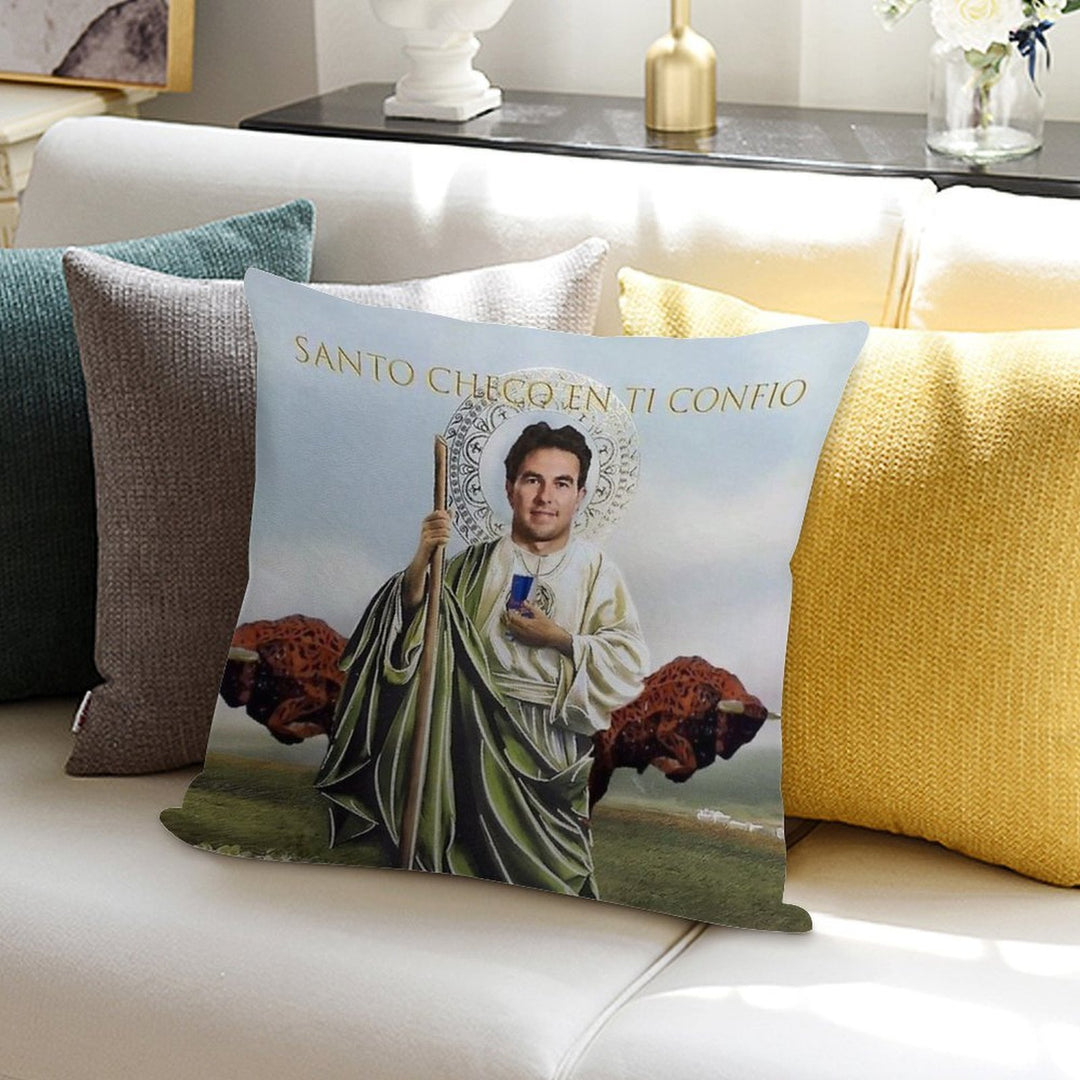 San Checo of The Tyres Soft Washable Throw Pillow