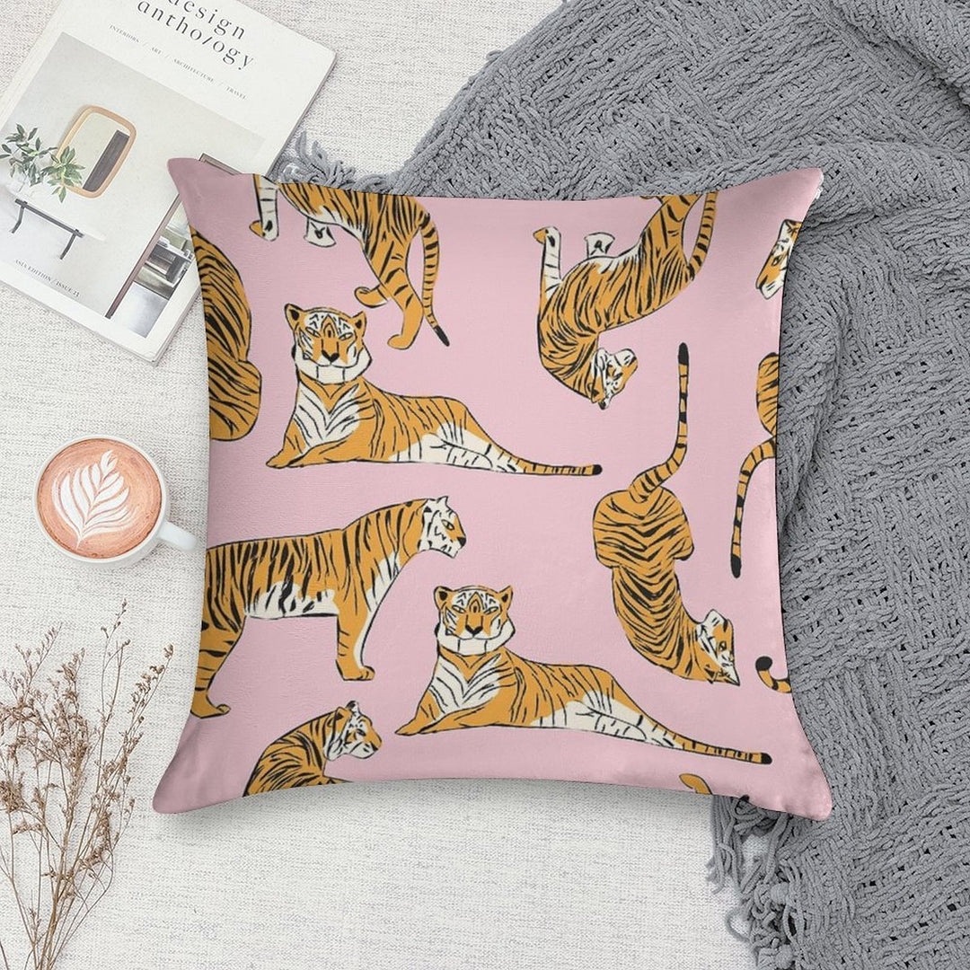 Tiger Pattern 001 Soft Multiple Sizes Throw Pillow