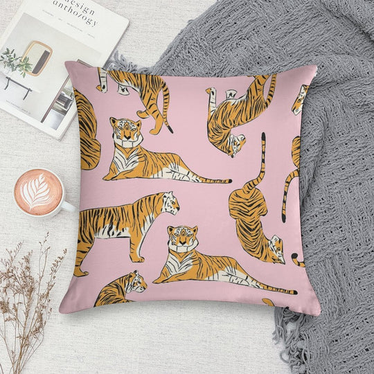 Tiger Pattern 001 Soft Multiple Sizes Throw Pillow