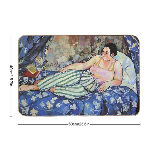 The Blue Room by Suzanne Valadon  Absorbent Bath Mat