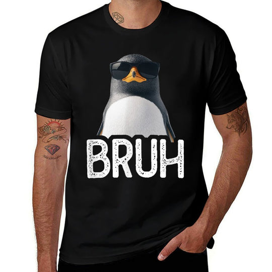 Bruh Penguin  Funny Penguin Lover  Meme Lover Comfortable T-Shirt