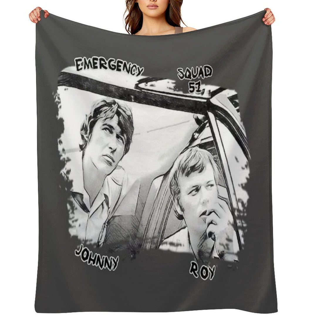 Emergency TV Show Roy And Johnny Comfort Throw Blanket