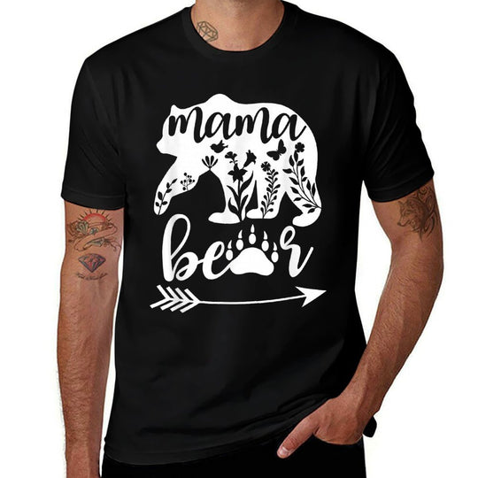 Floral Mama Bear Mom Mama Bear Mommy Bear Floral Mama Bear  Quick-drying T-Shirt