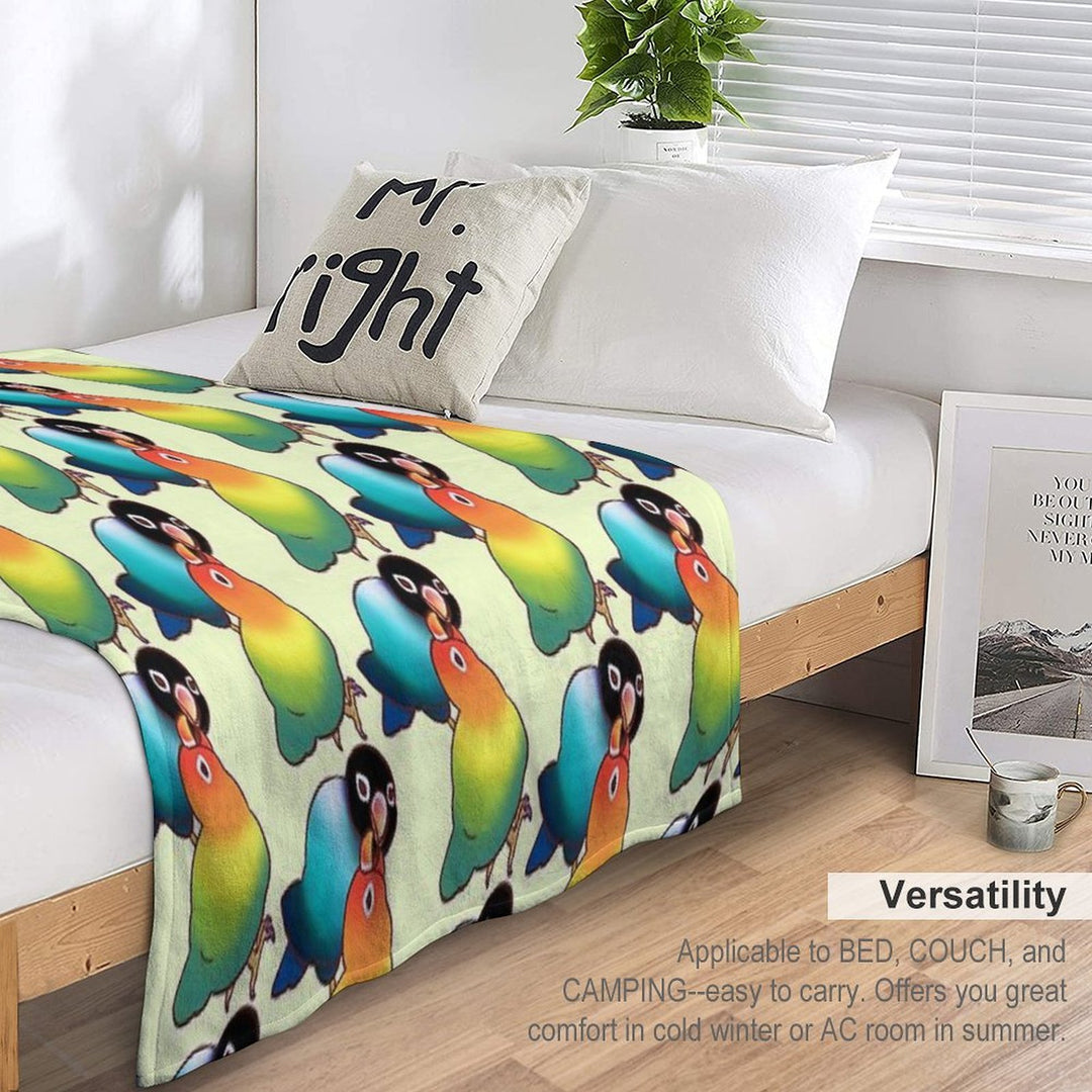 LOVEBIRDS T-SHIRTS Machine-washable Throw Blanket