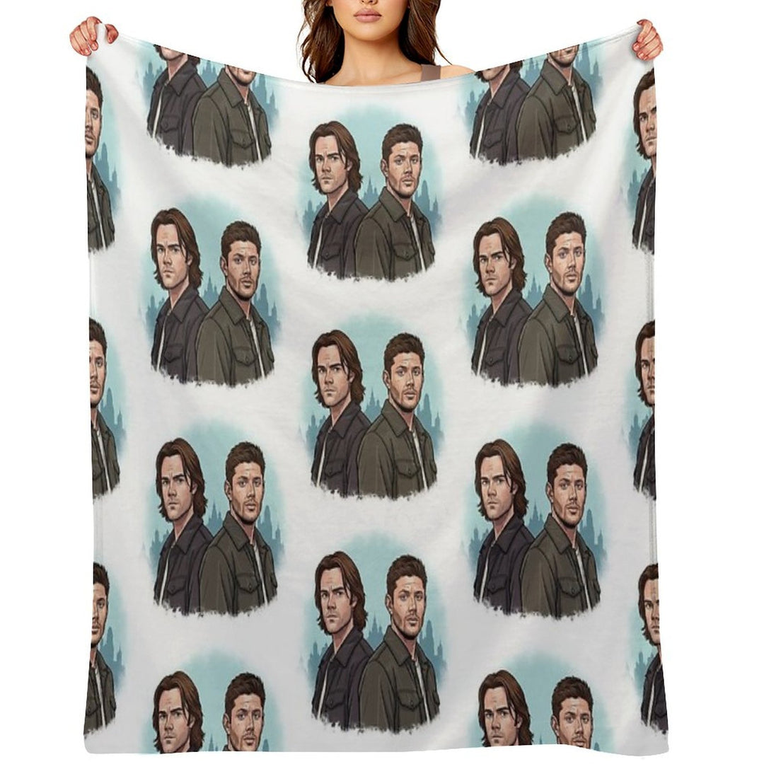 Supernatural - Brothers Sustainable Throw Blanket