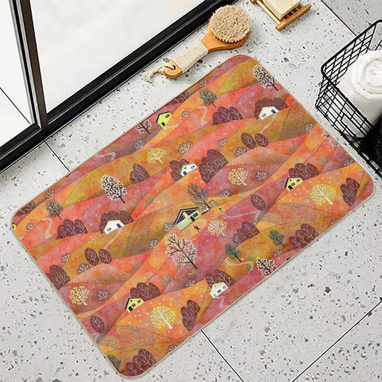 Sunset Landscape  Easy Maintenance Bath Mat