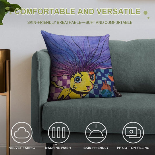 Bartholomeow Soft Multiple Sizes Throw Pillow