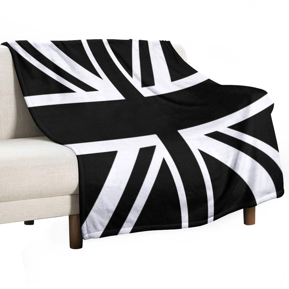 Newcastle United Black & White Union Jack Flag Gift-ready Throw Blanket
