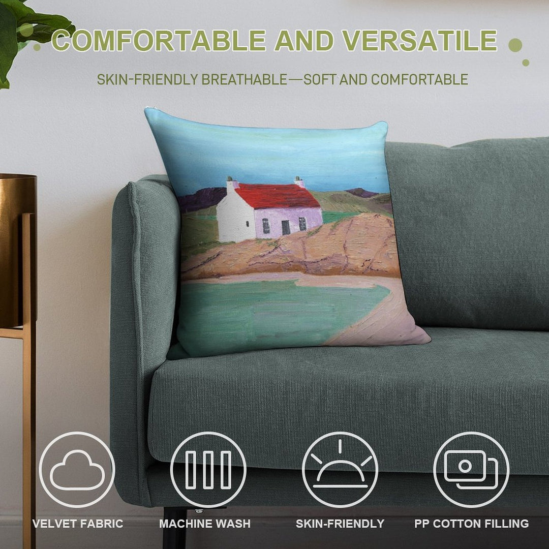 Hebridean Bay 2 Soft High-Density Material Throw Pillow