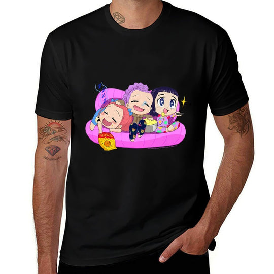 Kpop Demon Hunters Chibi Huntrx Relaxing in The Couch Premium  Slim-fit Cut T-Shirt