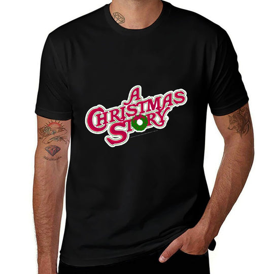 A Christmas Story Classic Logo  Heathered Texture T-Shirt