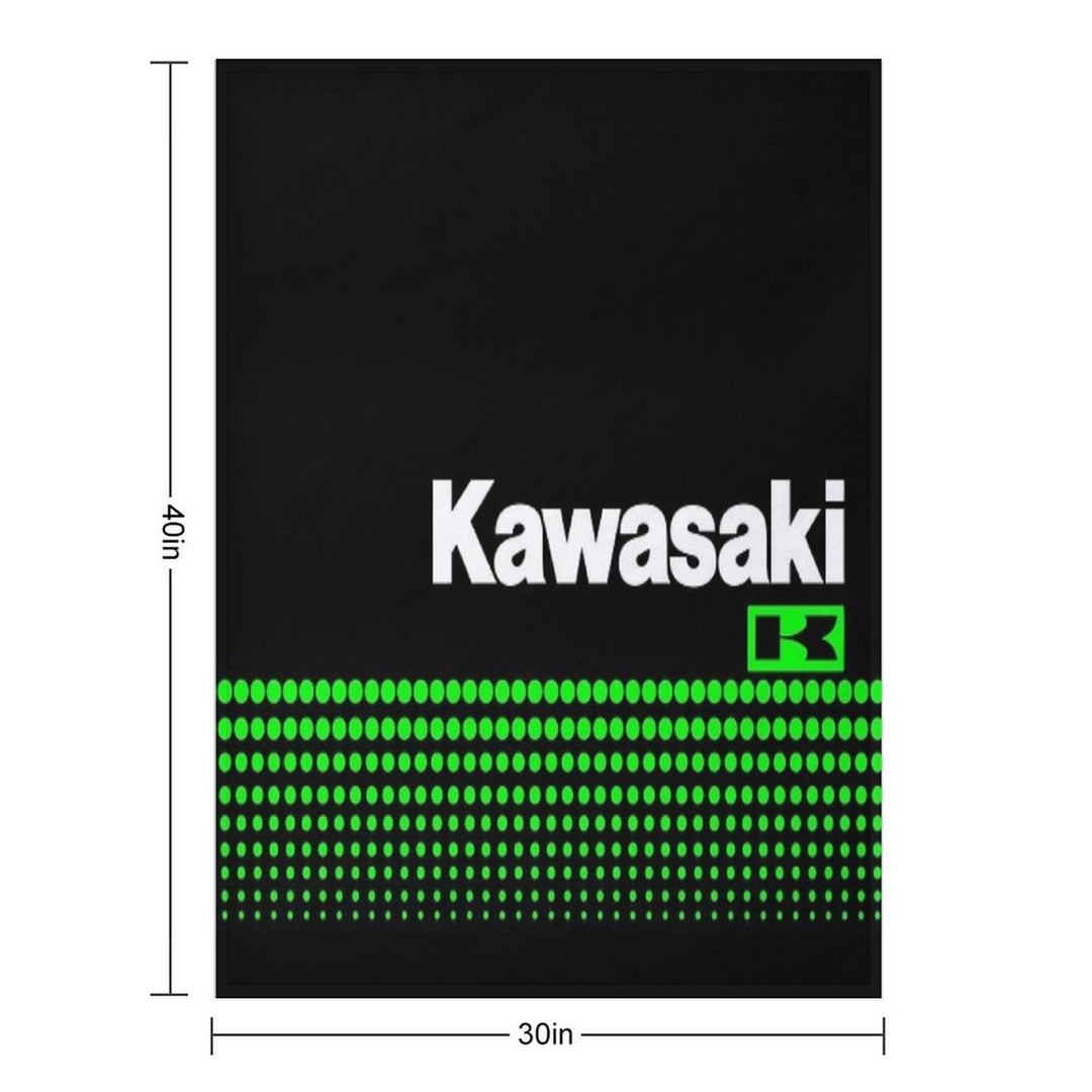 KAWASAKI Team Wrinkle-free Throw Blanket
