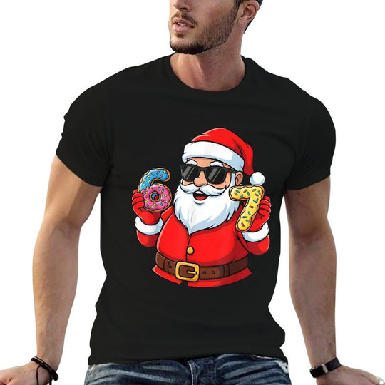 Funny Santa 67 Ice Cream Drip Christmas Xmas Boysns Kids  Easy-care T-Shirt