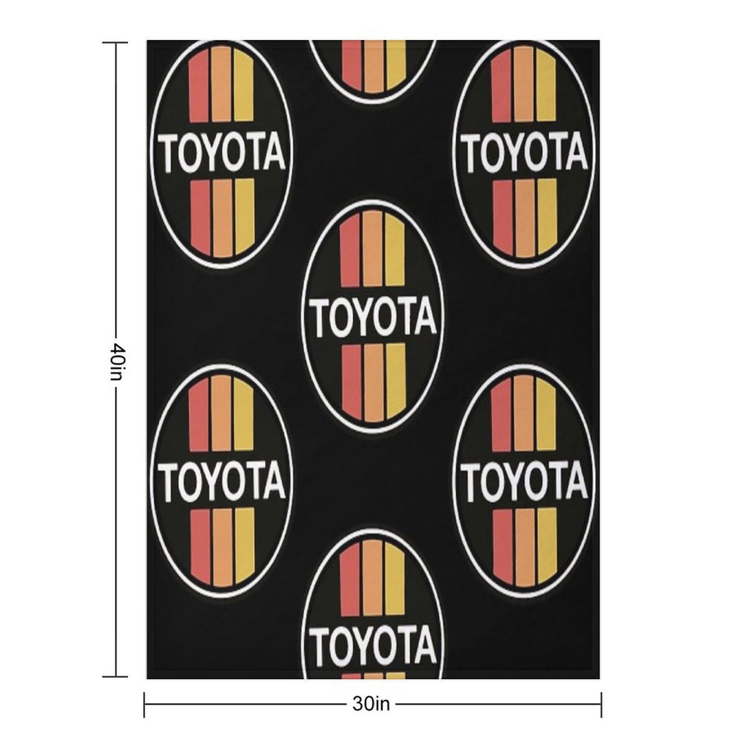 Vintage 70s TOYOTA Cars Japan Shrink-resistant Throw Blanket