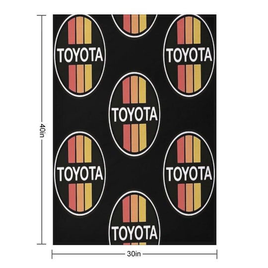 Vintage 70s TOYOTA Cars Japan Shrink-resistant Throw Blanket