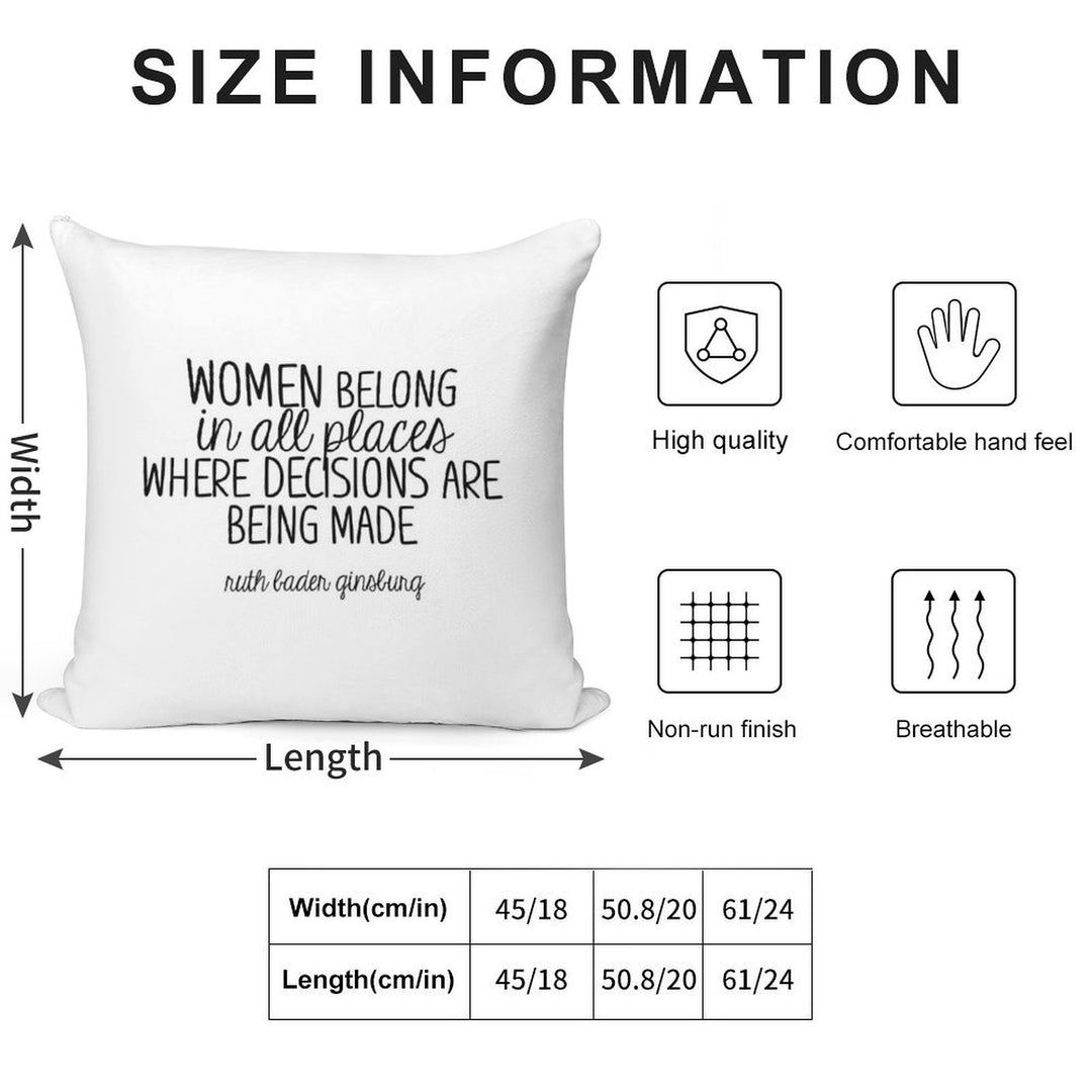 Ruth Bader Ginsburg Soft Easy Maintenance Throw Pillow