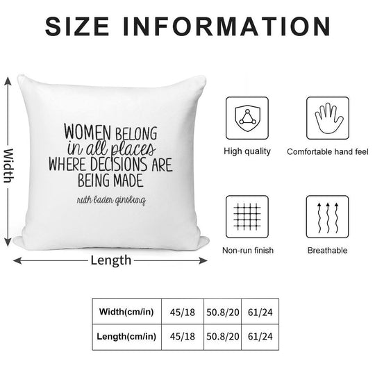 Ruth Bader Ginsburg Soft Easy Maintenance Throw Pillow