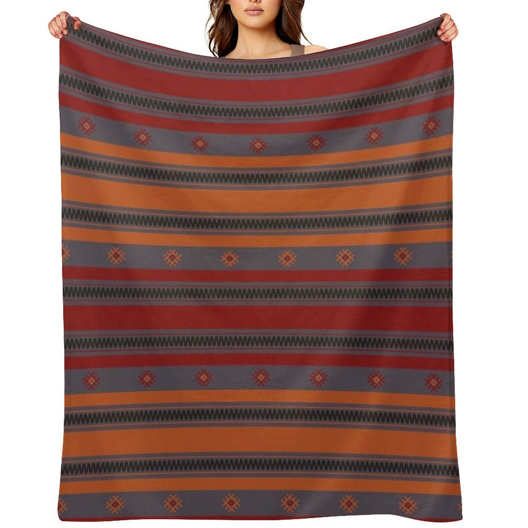 Oriental Kilim Rug 3 Wrinkle-free Throw Blanket
