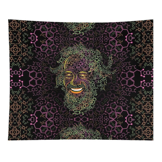 Alexander Shulgin MDMA And 2C-B Molecules Psychedelic Portrait Tapestry