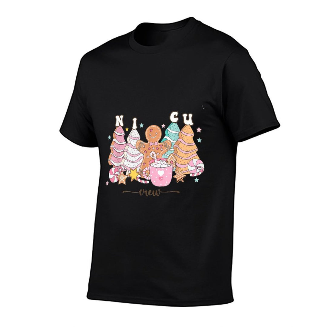 NICU Nurse Xmas Gingerbread Neonatal Intensive Care Unit  Easy-care T-Shirt