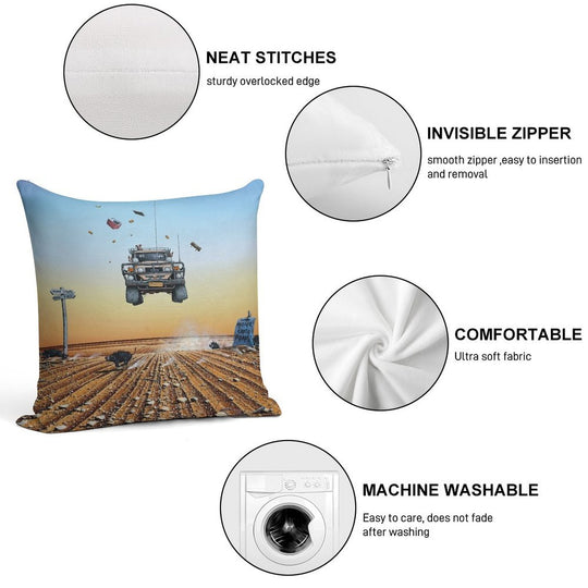Are We There Yet! Moonie. Soft Skin-Friendly Throw Pillow