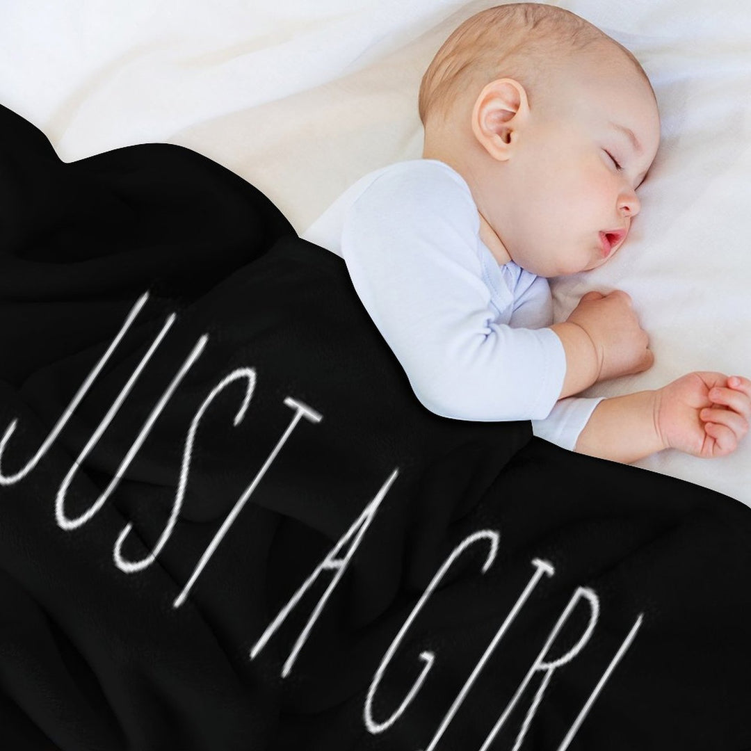 Just A Girl Who Loves Horses Travel-friendly Throw Blanket