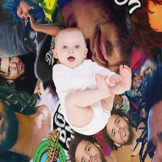 J Cole Collage Easy Care Throw Blanket