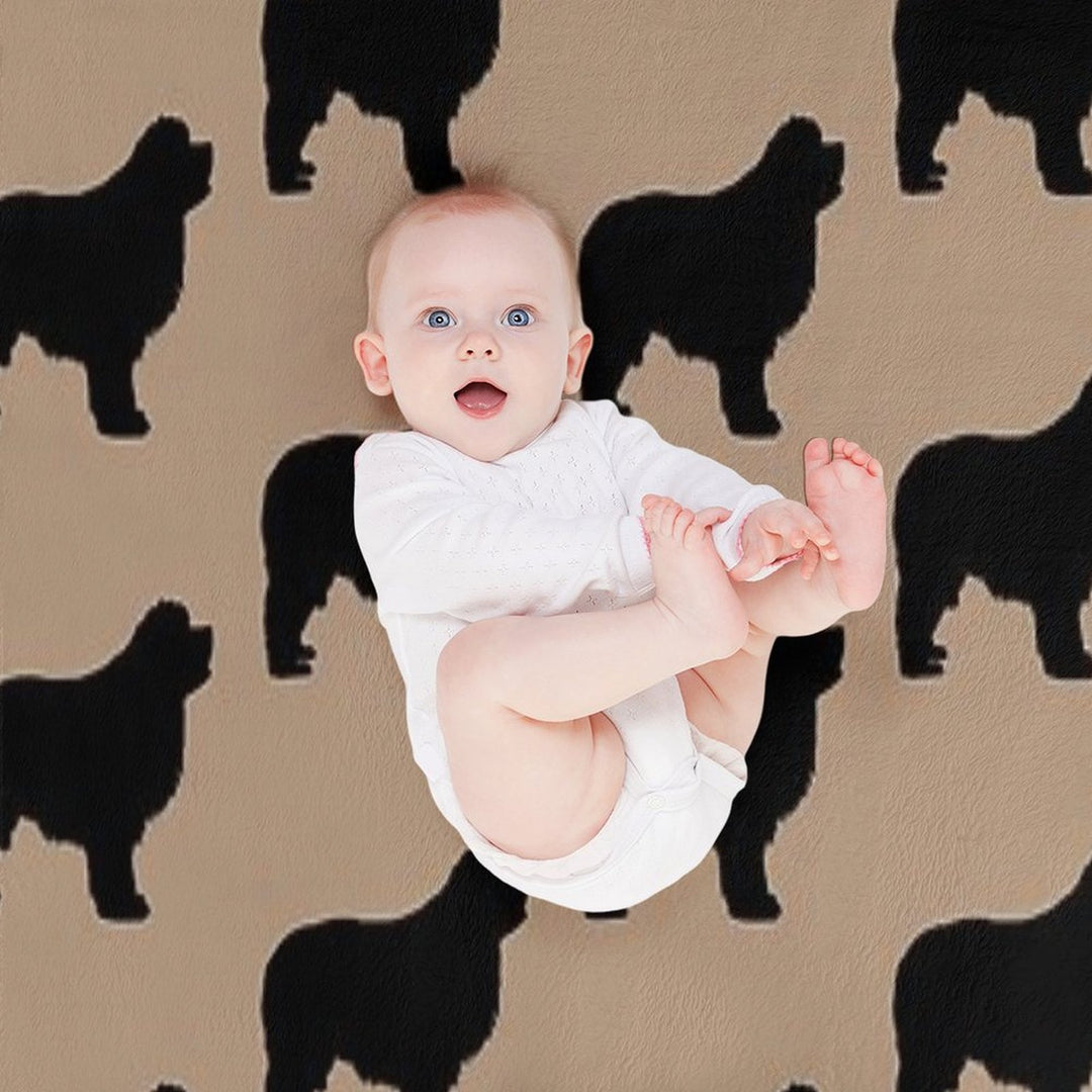 Newfie Love Is Big Love Versatility Throw Blanket