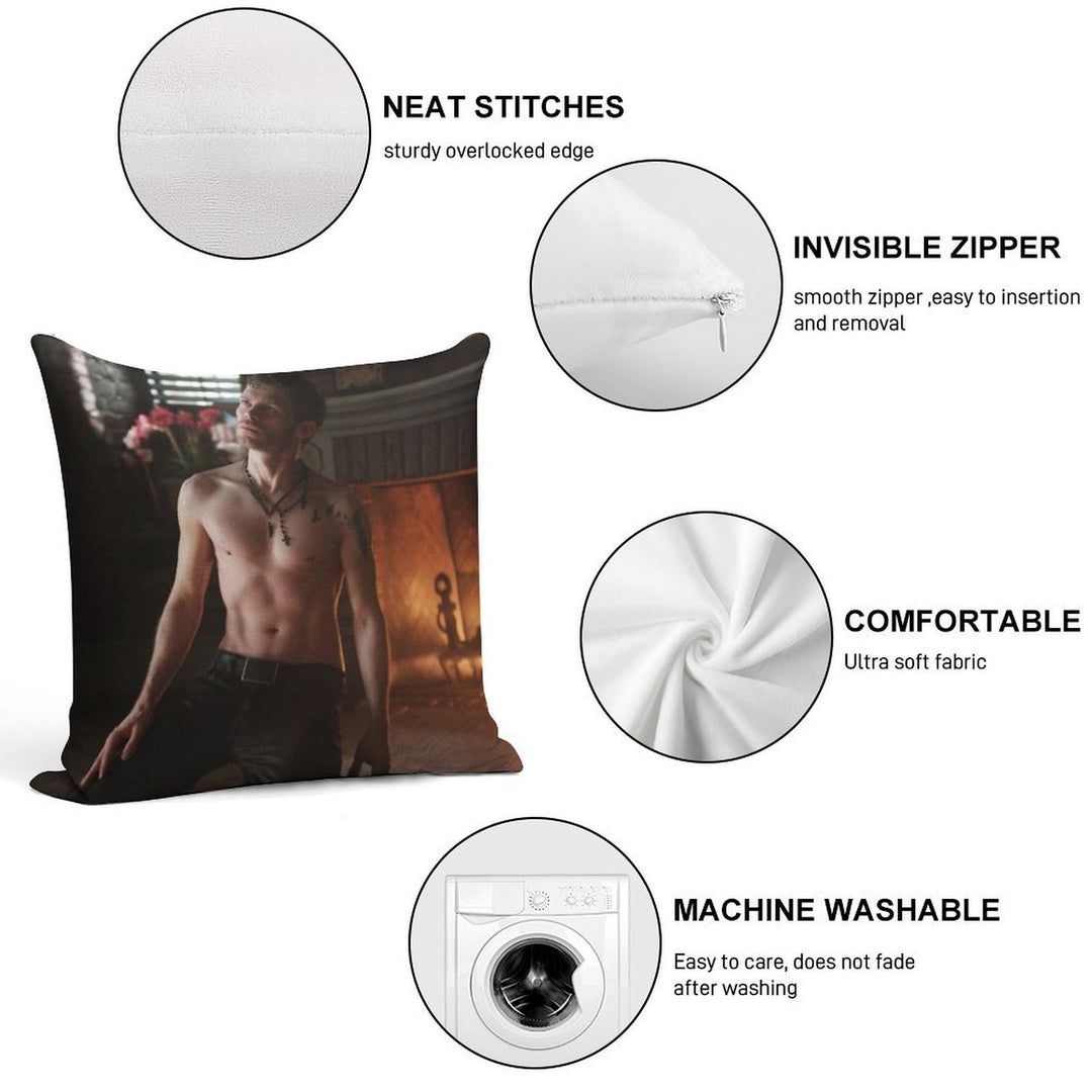 Klaus Mikaelson Soft Bedroom Essential Throw Pillow