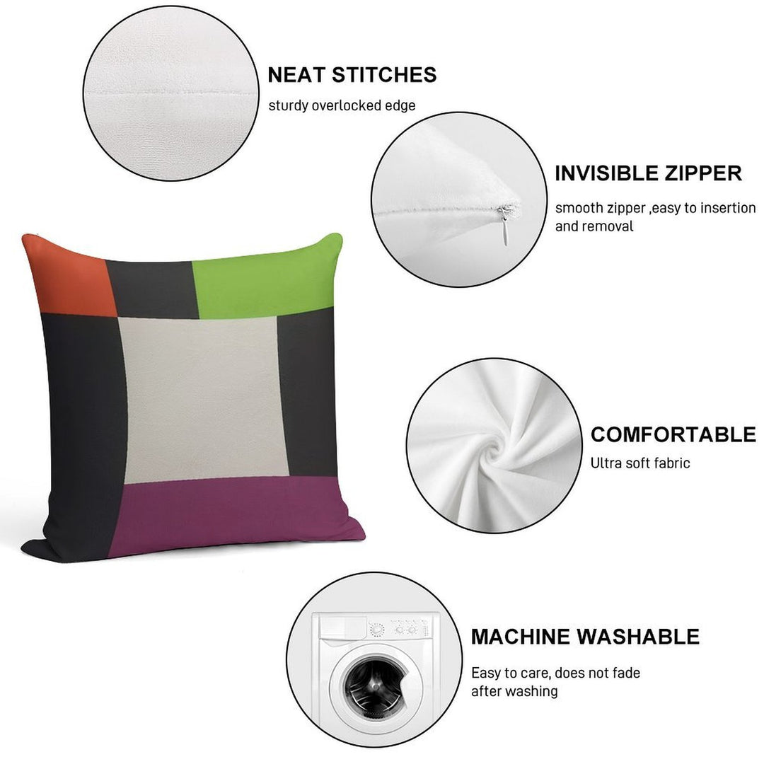 Max Bill Soft Fade-Resistant Throw Pillow